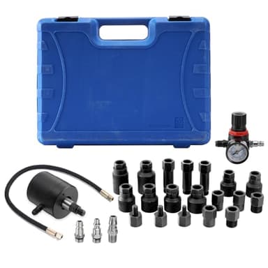 Venussar Extracteur d'injecteur Diesel, Diesel injecteurs pneumatiques, avec Tableau de Bord & 19 pièces Adaptateur