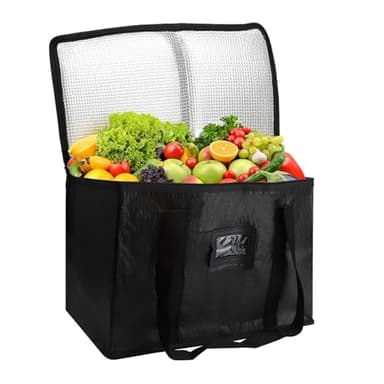 43 x 30 x 31 cm - Grand sac isotherme pliable - Sac isotherme pour voiture et pique-nique, camping, plage