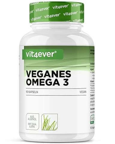 Omega 3 Vegan - 90 capsules softgel - 1500 mg d’huile d’algues par dose journalière - ingrédient de marque life's® OMEGA - 450mg DHA + 225mg EPA sous forme naturelle de triglycérides - hautement dosé