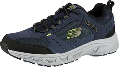 Skechers Men's Oak Canyon Sneakers, Blue (Navy Lime Nvlm), 10 (45 EU)