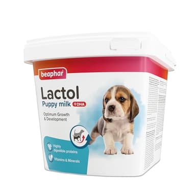 Beaphar – LACTOL – Lait maternisé pour chiot en poudre – Enrichi en DHA – Source de protéines de haute qualité – Pour chiot non sevré, femelle gestante ou allaitante et chien âgé ou malade – 2 kg