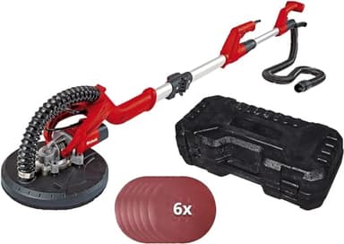 Einhell Ponceuse girafe TC-DW 225 (600 W, Longueur du câble : 400 cm, Manche télescopique en continu jusqu'à 165 cm, Livré en coffret avec 6 disques de ponçage 225 mm)