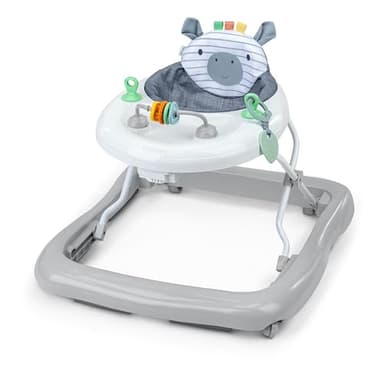 Ingenuity, Trotteur Évolutif Smooth Strides - Chambray, Trotteur avec Activités, 3 Hauteurs Réglables, Arc d'Activités Ajustable avec Jouets Inclus, pour Bébé de 6 à 12 Mois