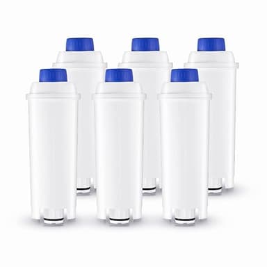 AquaStrata Filtre à Eau 6 Pièces pour Machines à Café Entièrement Automatiques, Remplacement pour De'Longhi DLSC002 9310926 SER3017 5513292811 y Compris Divers Modèles d'ECAM, ESAM