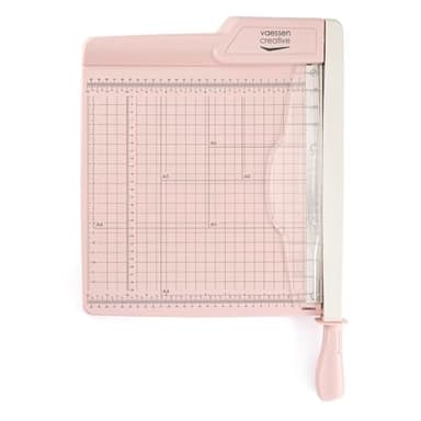 Vaessen Creative Massicot Guillotine 30 cm Rose-Coupe Scrapbooking Matériel, Photo, Feuilles de Papier A4, A5 et A6, Création de Cartes et autres Loisirs Créatifs, 30cm