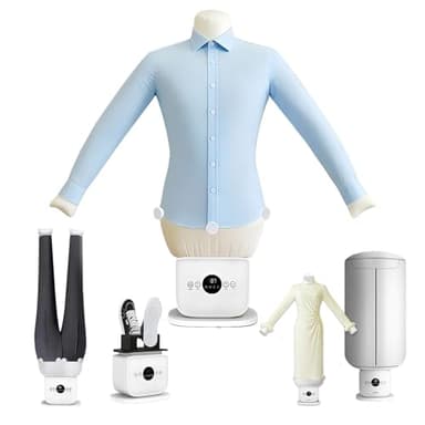 Glowdora Fer À Repasser Automatique Gonflable pour Chemises, Défroisseur Mains Libres Mannequins pour Vêtements (Pantalons, Jupes), Séchage Et Accessoires Inclus