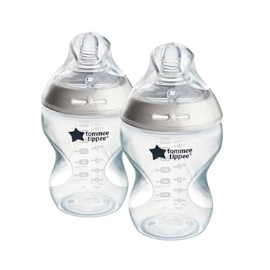 Tommee Tippee Biberons, Biberon Anti-colique Natural Start, 2x 260ml, tétine imitant la forme du sein pour une prise en bouche naturelle