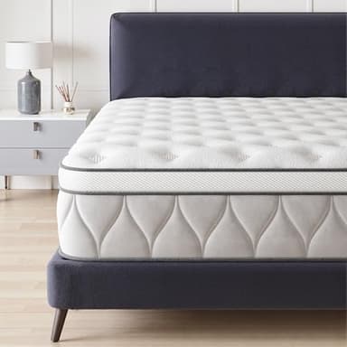 Matelas Ressorts 160x200x26 cm, H3 Ferme, 7-Zones Matelas et Mousse à Mémoire de Forme, Soulagent la Pression, Isolation des Mouvements,Hypoallergénique,Durable Respirant,Facile à Nettoyer,2 Personnes
