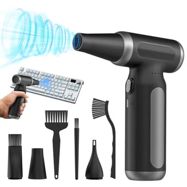 Souffleur Air Comprimé- 200 000 tr/min, souffleur sans fil ultra-puissant, rechargeable par USB, durable, 3 vitesses réglables, pour PC, clavier, extérieur, maison et voiture.