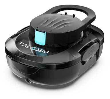 TALOSBO Pleco S1 Robot Piscine, Aspirateur Piscine Hors Sol, Autonomie 80 Min, Nettoyeur de Piscine Compact et Léger, Double Moteur, Idéal pour Les Piscines Hors Sol