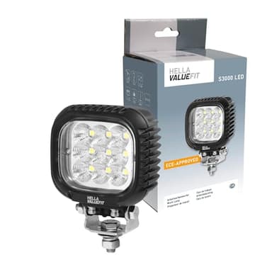 HELLA Valuefit 1Ga 357 109-012 Led-Projecteur De Travail S3000 - 12/24/48V - 3000Lm - Vissé/Montage En Saillie - Support De Montage Pivotant - Éclairage À Grd Rayon Luminieux - Câble: 800Mm