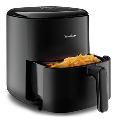 Moulinex Easy Fry Max Friteuse sans huile, Capacité XL de 5 L, Jusqu'à 6 personnes, 10 programmes automatiques, Ecran tactile digital, Gain de temps et d'énergie, air fryer EZ245820