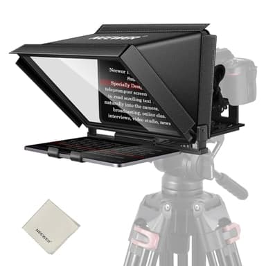 NEEWER Teleprompter X12 14" en Alliage d'Aluminium Compatible avec iPhone, iPad, DSLR, Téléphone, Tablette, avec Télécommande, étui de Transport,Chiffon de Nettoyage,Contrôle par App pour iOS/Android