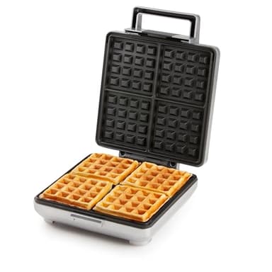 DOMO DO9250W Gaufrier - pour 4 gaufres carrées - 1600W - Argenté