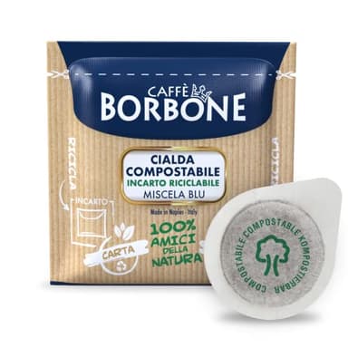 Borbone Lot de 300 dosettes à café ESE 44 mm mélange bleu