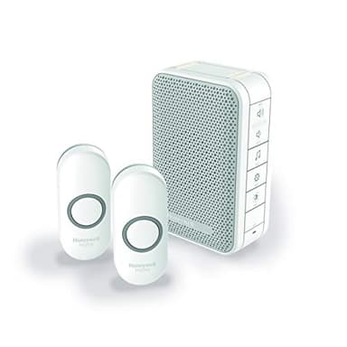 Honeywell Home DC313NFB Series 3 Carillon portable LED avec deux boutons poussoirs Blanc