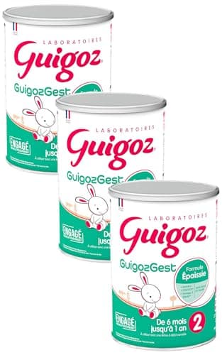 GUIGOZ GUIGOZGest 2 Lait bébé en poudre 2ème âge - de 6 à 12 mois - Boîte de 830g (Lot de 3)