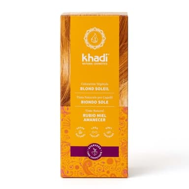 khadi BLOND SOLEIL Coloration végétale - Coloration pour pour blond cuivré doré, chaleureux et intense - 100% végétale et naturelle - 100 g