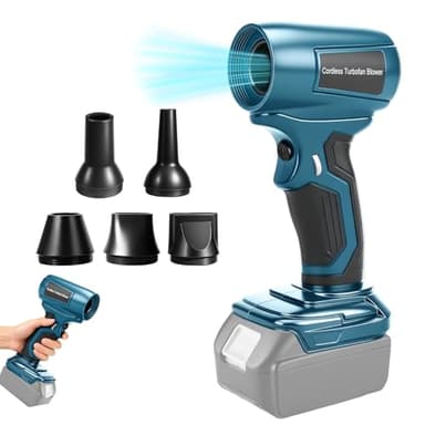Mini souffleur à feuilles électrique sur batterie pour Makita 18V, moteur sans balais 130000 tr/min, air comprimé avec 5 buses, sécheur turbo automatique, dissémination des feuilles (AUCUNE batterie)