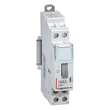 Legrand 412412 Télérupteur CX³ standard avec bornes à vis, 2P, 16A, 250V contact 2F, tension commande 230V, 1 module