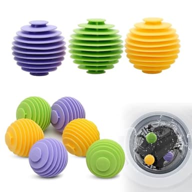 9 Pièces Boule De Lavage Machine a Laver,Réutilisables Balle De Lavage,Boules De Lavage En Caoutchouc,Balle De Lavage Pour Doudoune,Réduisent Les Plis Et Les Pinces