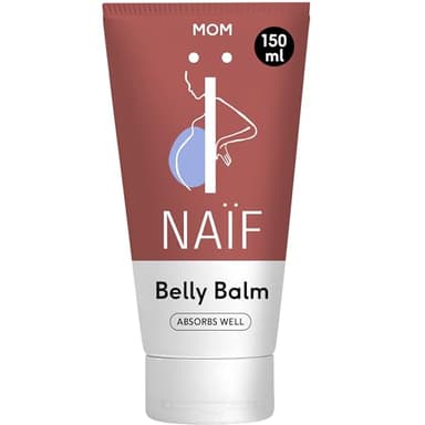 Naïf Baume Soin Riche Grossesse – Crème anti-vergetures, hydratante, soin peau pendant et après grossesse – 150 ml