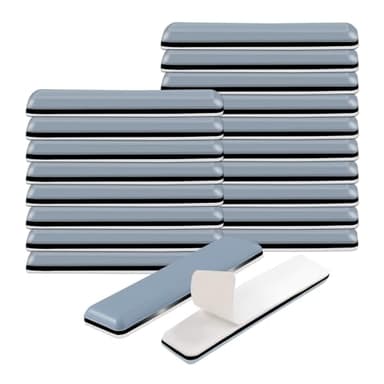 20PCS Patin Glissant PTFE adhésif Patins en téflon pour Meubles de Protection de Sol Gris(70x19mm)