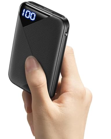 EAFU 10000 mAh Batterie Externe, Mini USB C Triple 3A Haute Vitesse Power Bank, Lampe de Poche Batterie Portable pour iPhone 15 14 13 12 Pro Max Samsung Galaxy S20 Note 10 Huawei Xiaomi