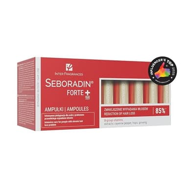 Seboradin Ampoules Forte, Sérum Capillaire, Traitement Contre la Chute et l'amincissement des Cheveux, Fortifie et Nourrit, Avec Extraxtes Naturels et Vitamines, Médicale Suisse (14 x 5,5 ml)