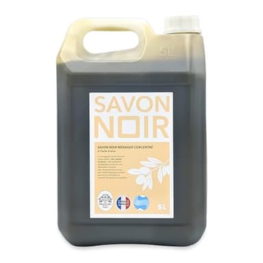 Savon Noir 100% Huile d'Olive 5 L - Pour Entretien Maison, Voiture, Terrasse, Contre Taches, Four - Méthode Traditionnelle de Marseille- La Compagnie du Bicarbonate.