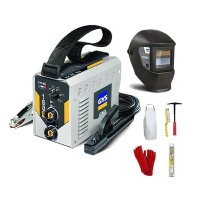 GYS, GYSMI 160P, Poste à Souder à l'Électrode Enrobée 160A Monophasé 230V (MMA), Avec Masque LCD TECHNO 11, Porte-électrode, Câble de Masse, 50 Éléctrodes Ø2mm, Marteau, Brosse, Gants,Tablier