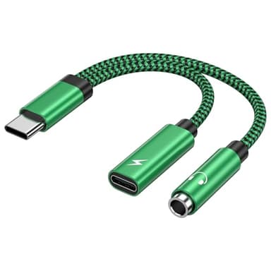 Adaptateur USB C Jack 2 en 1, Adaptateur USB C vers Jack 3,5 mm, Adaptateur Casque USB C, Compatible avec iPhone 17/16/15, Samsung Galaxy S25, S24, S23, A45, A55 5g, Xiaomi, Google Pixel