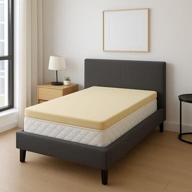 Provence literie Surmatelas Top Confort Mémoire de Forme Souple 58 Kg/m3 70x190 x 4,5 cm Déhoussable Entretien Facile - à