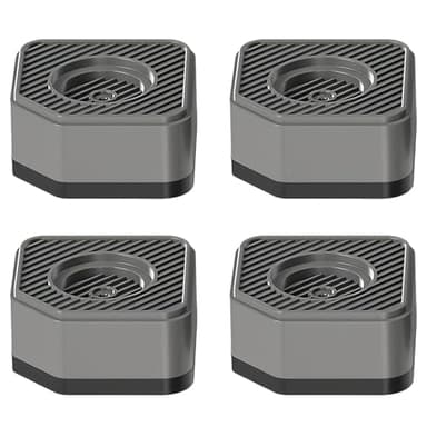 MUNTE 4 Pièces Pied Machine a Laver en Plastique, Empilable Amortisseur Machine a Laver, Antidérapant Amortisseur de Vibrations, Convient aux Lave-Linge, Réfrigérateurs et Climatiseurs
