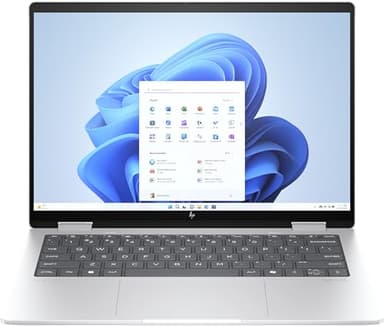 HP 14-fa000sf Ordinateur Portable Convertible 14" 2.8K OLED 120 Hz Tactile, PC Portable (AMD Ryzen 7 8840HS, RAM 16 Go, SSD 512 Go, AMD Radeon Graphics, Windows 11), Laptop Argent, Clavier AZERTY