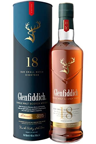 Glenfiddich 18 ans Single Malt Scotch Whisky avec étui - 70cl