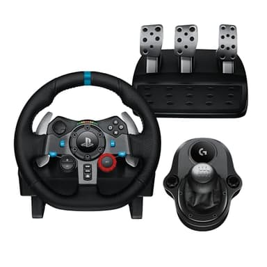 Logitech G G29 SE Driving Force volant de course et pédalier, retour de force, cuir véritable Driving Force levier de vitesse - pour PS5, PS4 et PC, Mac - Noir