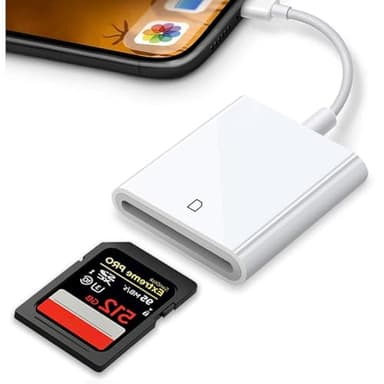 Lecteur de Carte SD pour iPhone/iPad, Lightning vers Carte SD, Adaptateur de Carte mémoire, Adaptateur de Lecteur de Carte d'appareil Photo, convertisseur de pour iPhone