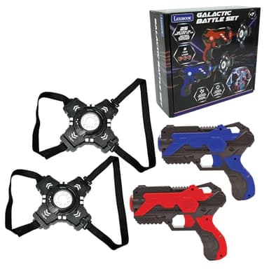 Lexibook, Galactic Battle Set, Jeu de Laser tag avec 2 Pistolets Laser et 2 armures incluses, Tir jusqu'à 25 mètres de Distance, Effets sonores et Lumineux, JG250