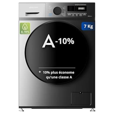 Lave-linge frontal GEDTECH GLL71200BL - 7 Kgs - 1200 tr/mn - 16 programmes - Eco - Intensif - Rapide – Très Faible conso