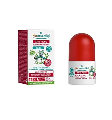 Puressentiel - Anti Pique - Roller Répulsif Bébé - Anti-Moustiques- Protection efficace contre les moustiques - Actif 100 pourcent d'origine végétale - Dès 6 mois - 30 ml