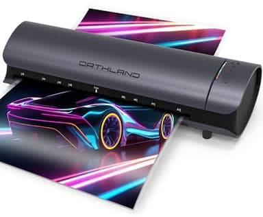 Orthland Plastifieuse A3, Machine à Plastifier avec 30 Pochettes Plastification pour A3 A4 A5 A6, 9 in 1 Plastifieuse Thermique et Froid avec Papier Massicot et Arrondisseur pour École Bureau Famille