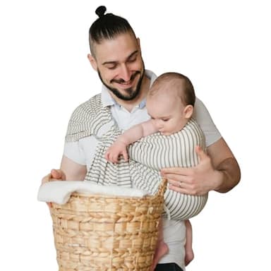 NéoBulle - My Sling - Portage en Écharpe sans Nœud - Installation Facile - Jersey de Coton Bio - 100% Fabriqué en France - De la Naissance à 18 Mois - Mistigri