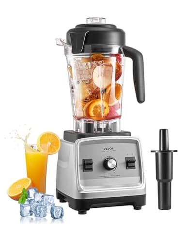 VEVOR Mixeur Professionnel avec Capacité de 2,5 L 1600 W, Blender Électrique avec Moteur Puissant, Mélangeur Multifonctionnel, pour Boissons Glacées, Milk-shakes, Smoothies, Glace Pilée, Cuisine