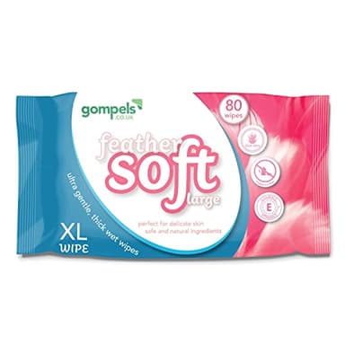 Lot de 80 lingettes humides extra larges pour adultes 30 x 20 cm – Lingettes humides douces pour soins d'incontinence – Doux pour la peau