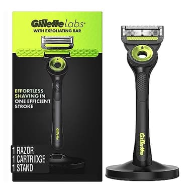 Gillette Labs with Peeling Bar Gillette Razor by Men Neon Edition, 1 manche, 1 lame de rasoir de rechange, avec support magnétique de qualité supérieure