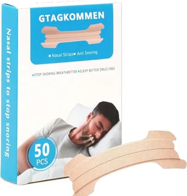 50pcs Grand unisexe bandelettes nasales anti ronflement,anti ronflement efficace puissant bandelettes nasales Couleurs de la peau,Ronflement dilatateur nasal dispositifs anti-ronflement