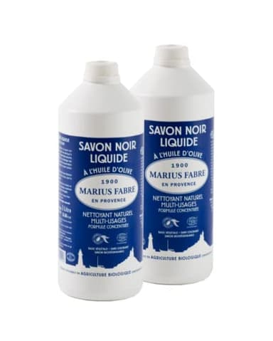 MARIUS FABRE | Lot de 2 Savons Noir à l'Huile d'olive liquide | 2 X 1L LAVOIR | 1NL