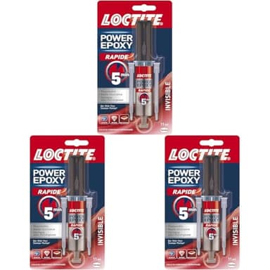Loctite Colle Power Epoxy Rapide 5 Min 11 ml - Résine Transparente Réajustable Seringue Auto-mélangeuse (Lot de 3)