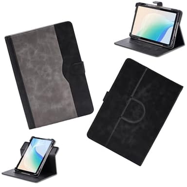 Coque pour Thomson Origin 1010 10.1-Pouces Tablette Coque Etui Case Rotation à 360 degrés Angles de Vue Multiples Socle en Cuir PU Folio Cover Noir